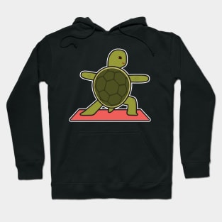 Turtle at Yoga with Yoga mat Hoodie